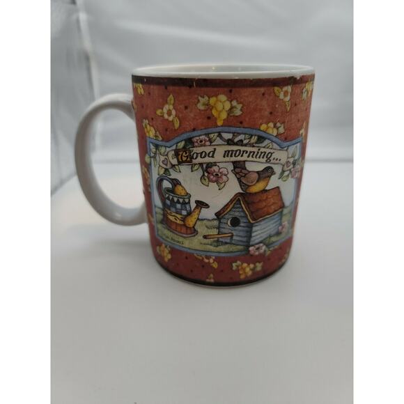 Lang & Wise Collector Mug "Good Morning" Lisa Blowers Artist 1998 Flowers - Picture 3 of 12